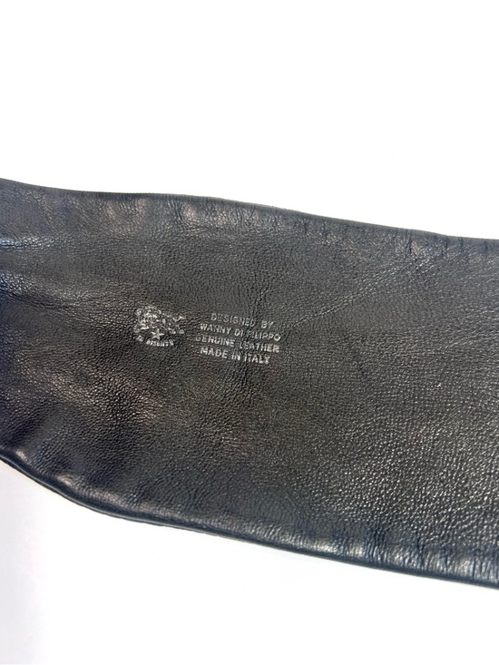Vintage Il Bisonte Leather Tie Belt Black main image 5